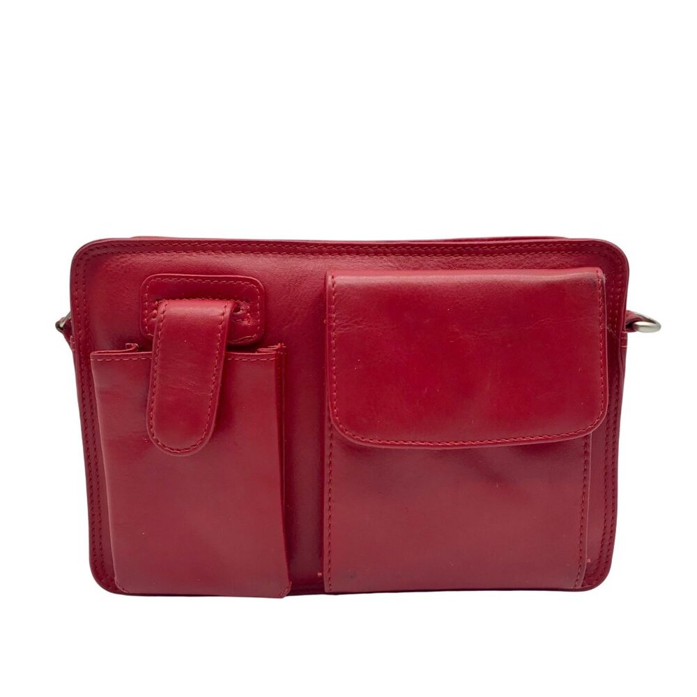 Red Leather Crossbody Purse